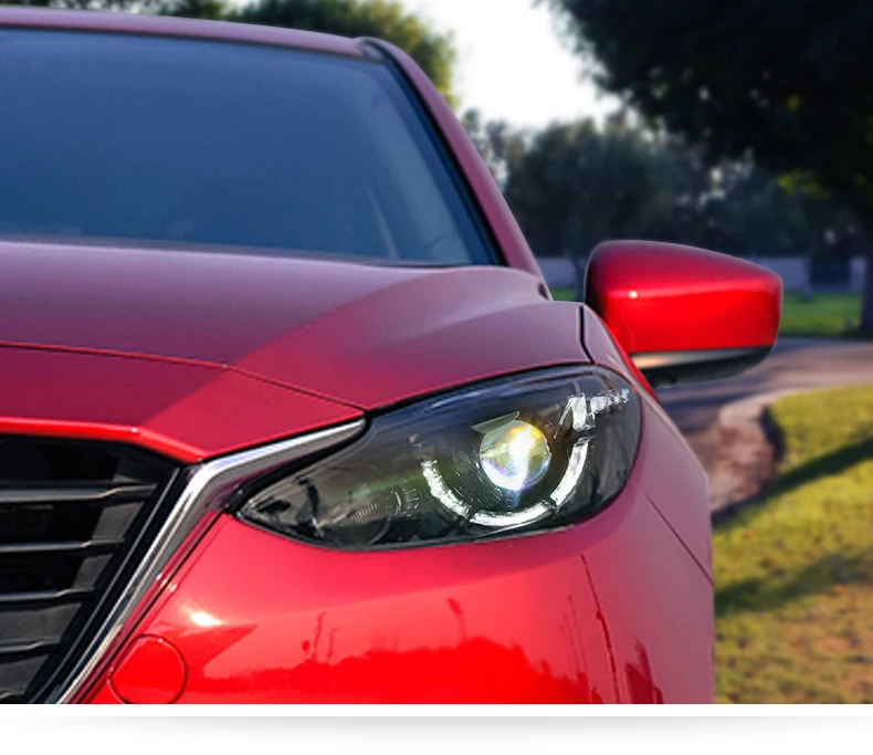 Автомобильный Стайлинг корпус передней фары для Mazda3 mazda 3 Axela фары светодиодный фары DRL Объектив Двойной Луч би-ксеноновых фар, Высокопрочная конструкция