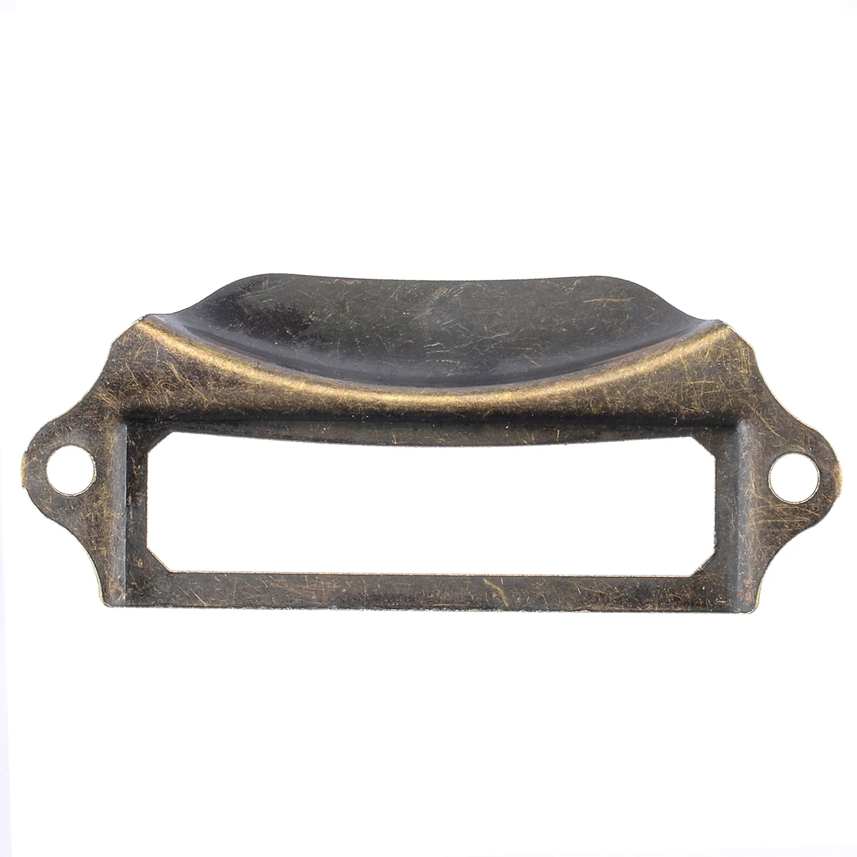 6pcs Antique Drawer Label Pulls Cabinet Knobs Frame Handle Name Card Box Holder with Screws For Furniture Hardware