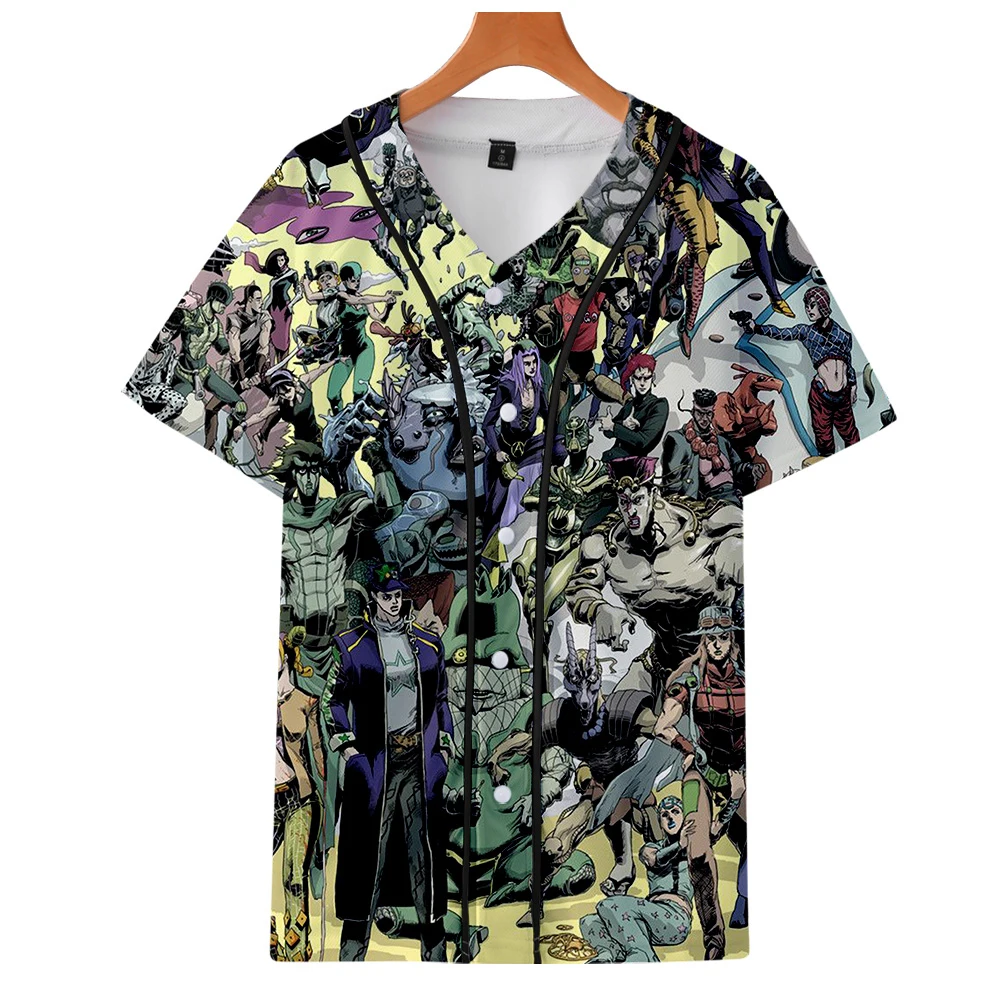 

JOJO Anime 3D print cool Basic Baseball Shirt Fashion Streetwear Casual Women/Men Clothes Popular landscape Summer Baseball Tee