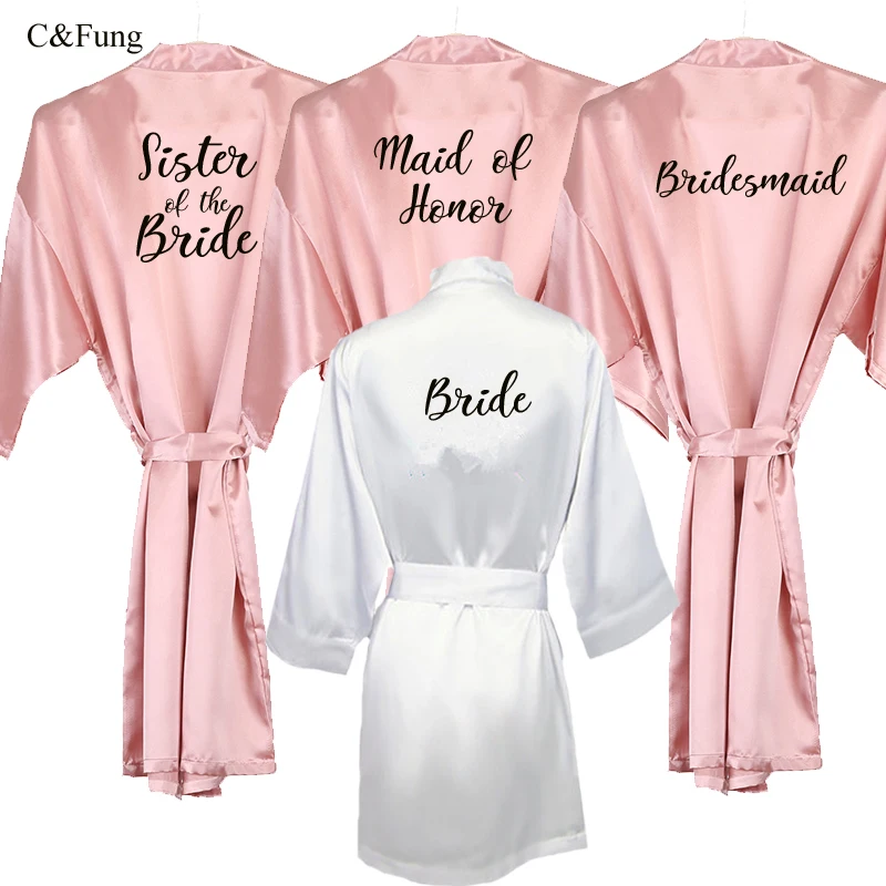 bridesmaid and maid of honor robes
