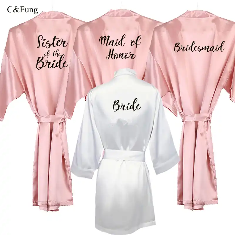 bride and bridesmaid robes
