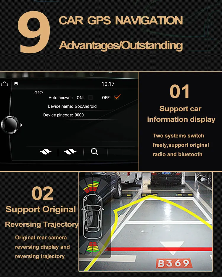 Ugode андроид 7,1 Автомобильная навигационная система GPS стерео 10,2" ips Экран для BMW 3 серии F30 F31 F33 F36 F80 F81 F84 от китайского производителя