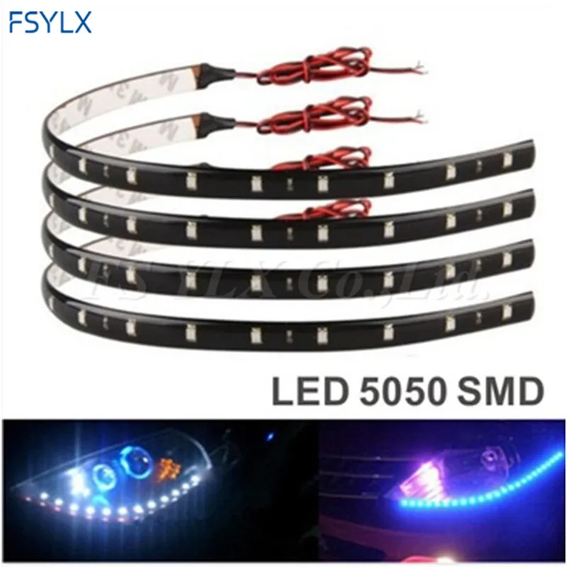 

LED flexible strip Waterproof White 30cm 5050 SMD12 for all car use 10pcs/lot