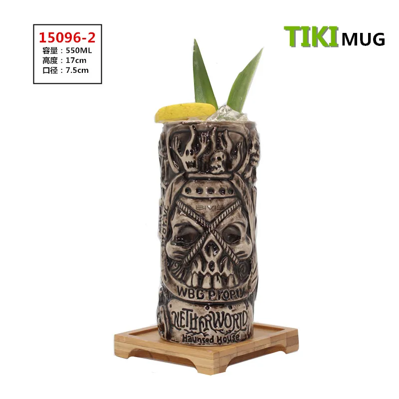 Hawaii Tiki кружки Коктейльные футбольные чашки пивные напитки Кружка вина керамическая Tiki кружки - Цвет: see chart