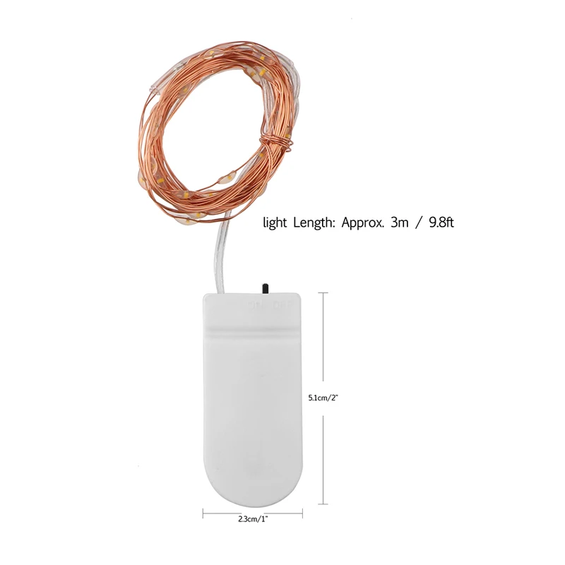2 м/3 м/5 м 20 светодиодный s Рождественский медный провод сказочные огни Крытый струнный светодиодный для праздника свадьбы вечеринки украшения дома лампа