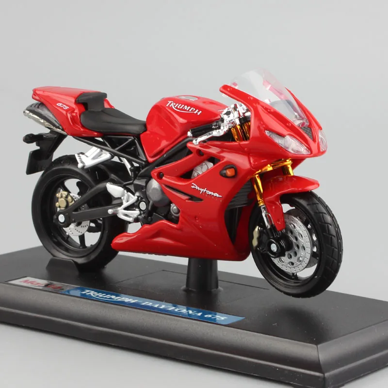 Maisto 1:18 mini TRIUMPH DAYTONA 675 triples moto bike Модель Масштаб moto rcycle литые игрушечные машинки в подарок миниатюрные свободные колеса