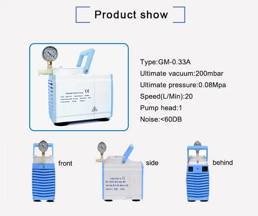 GM-0.33A diaphragm vacuum pump lab supplies -2