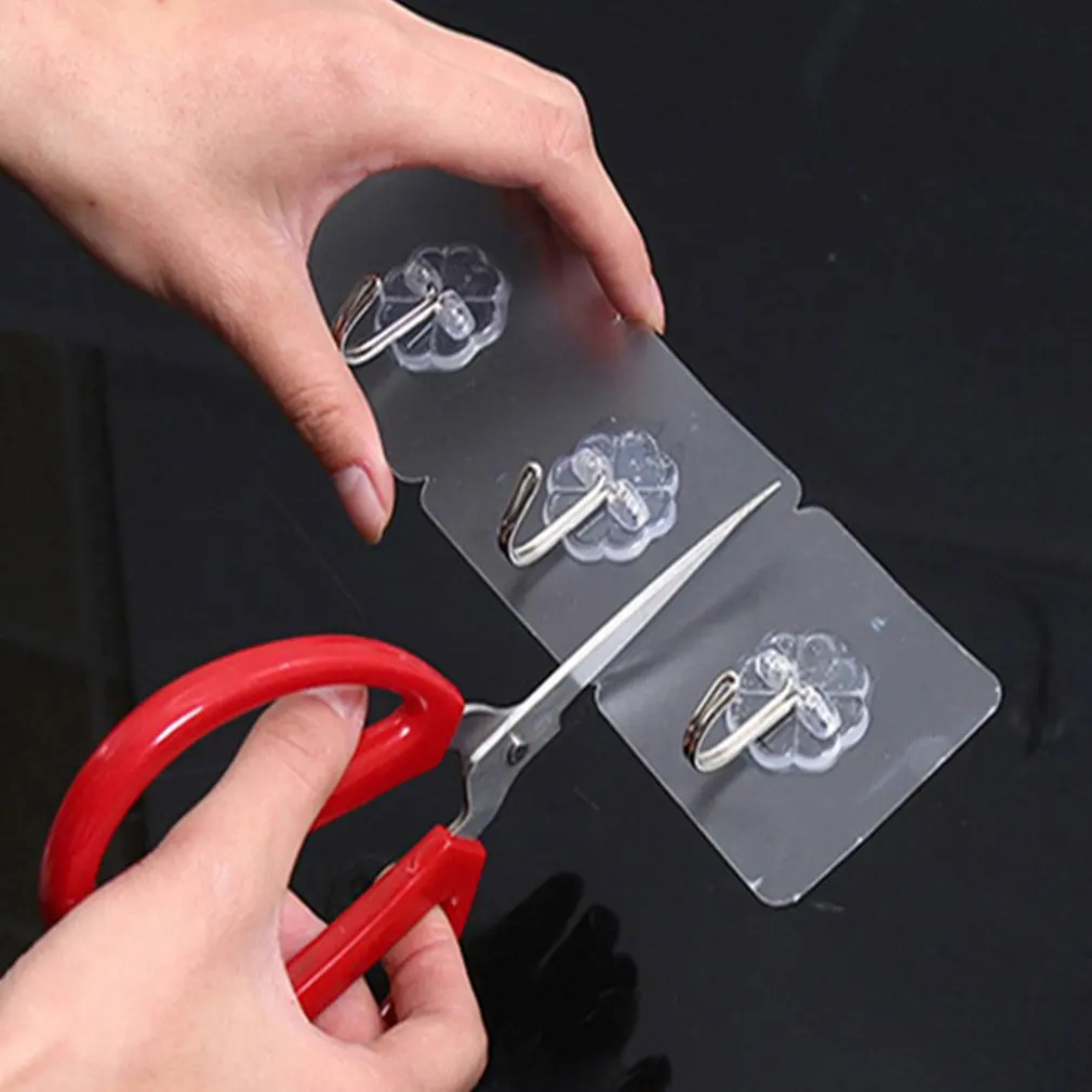 No Nails No Trace Hook Strong Viscose Transparent Wall Hanger Clothes