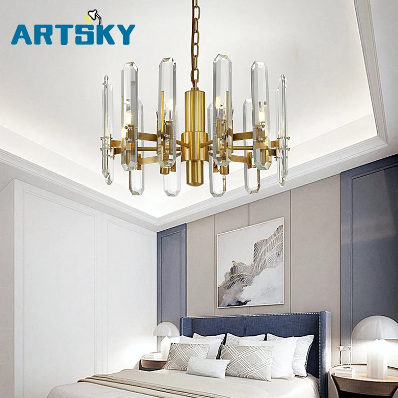 

Postmodern Luxury Crystal Chandelier Living Room Restaurant Lighting Villa Atmosphere Creative Personality Lamp