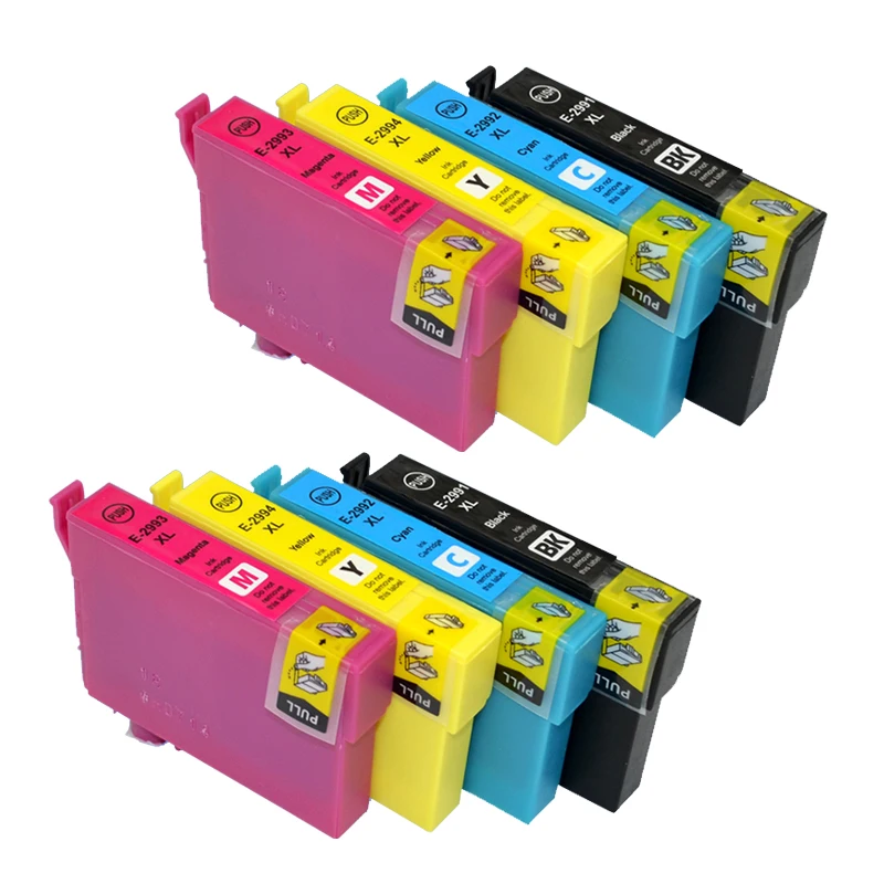 8 шт. чернильный картридж с чипом Full Ink T29XL T2991-T2994 T2991 совместим с Epson XP235 XP-332 Чернильный Картридж струйный принтер
