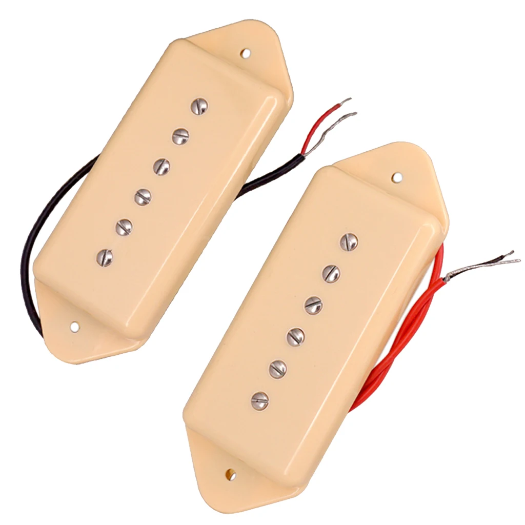 1 Pair Soapbar P90 Guitar Pickups Neck&Bridge for LP Guitar Replacement Parts