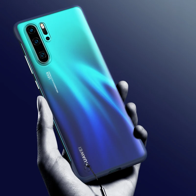 Роскошный безборый чехол для телефона huawei p30 pro lite light p30pro безрамный матовый с кольцом чехол для huawei P30 lite P 30 30pro