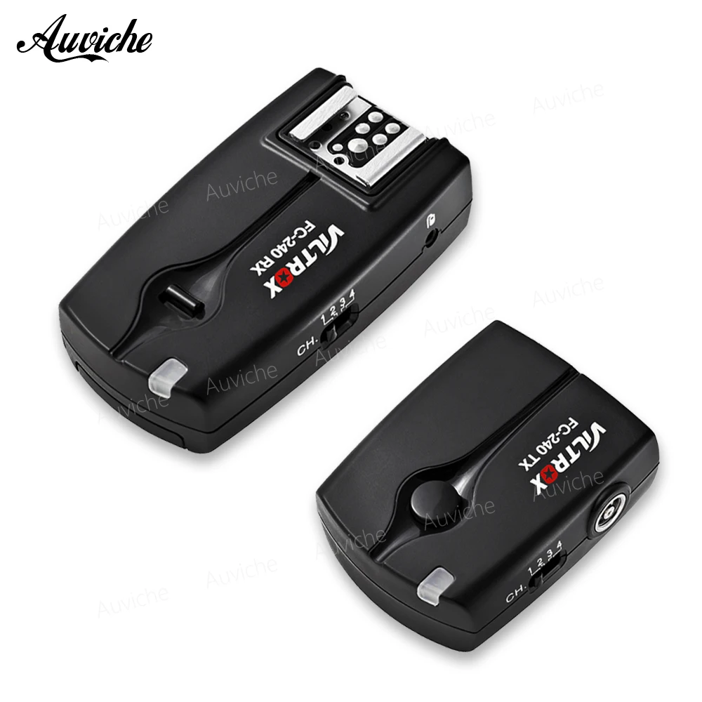 

Viltrox FC-240 Wireless Studio Strobe Flash Trigger Camera Remote + Receivers for Canon 7D Mark II 6D 5D II III 1D 50D 40D DSLR