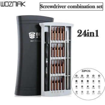 

24 in 1 original combination screwdriver teardown multi-functional mini screwdriver cross plum blossom is suitable for iphone
