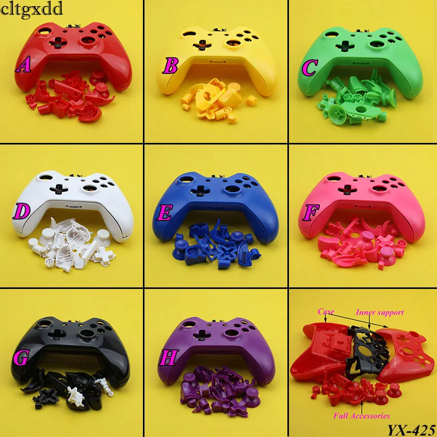 

cltgxdd Multi Colors Bottons & Case Accessories Protection Cover Case Sets For XBOX ONE Games Controller with Inner Support