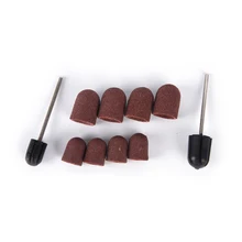 Новое поступление 1 компл. Электрическая дрель для ногтей Полировка шлифовальных полос блок колпачки+ резиновая оправка Ручка Маникюр Педикюр Инструменты