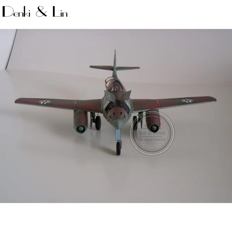 1:33 DIY 3D Messerschmitt Me 262 истребитель самолет Бумажная модель сборная ручная работа игра-головоломка DIY Детская игрушка Denki& Lin