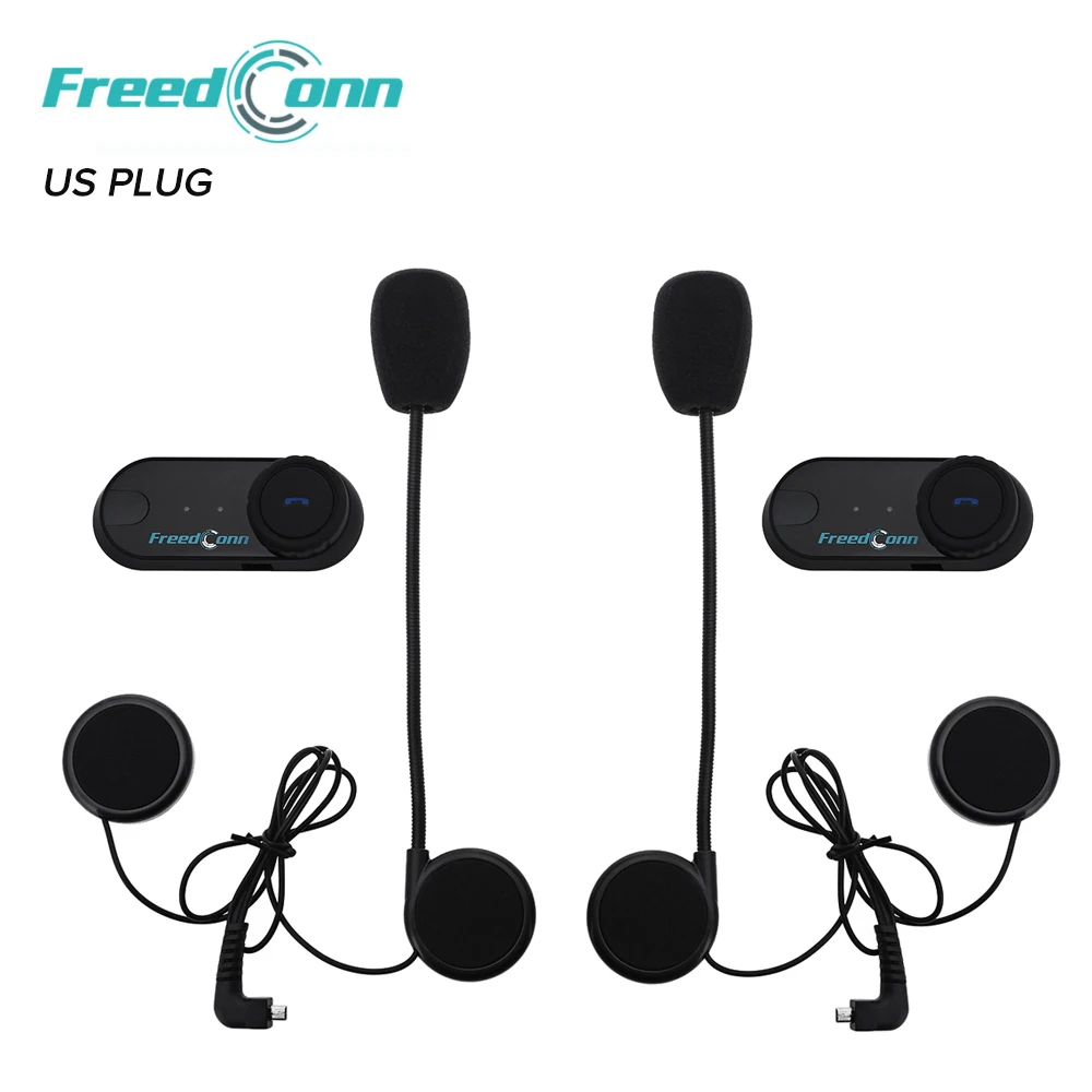 

2PCS Freedconn 800M Interphone Headset Motorcycle Intercom With FM Bluetooth Intercomunicador Moto US Plug