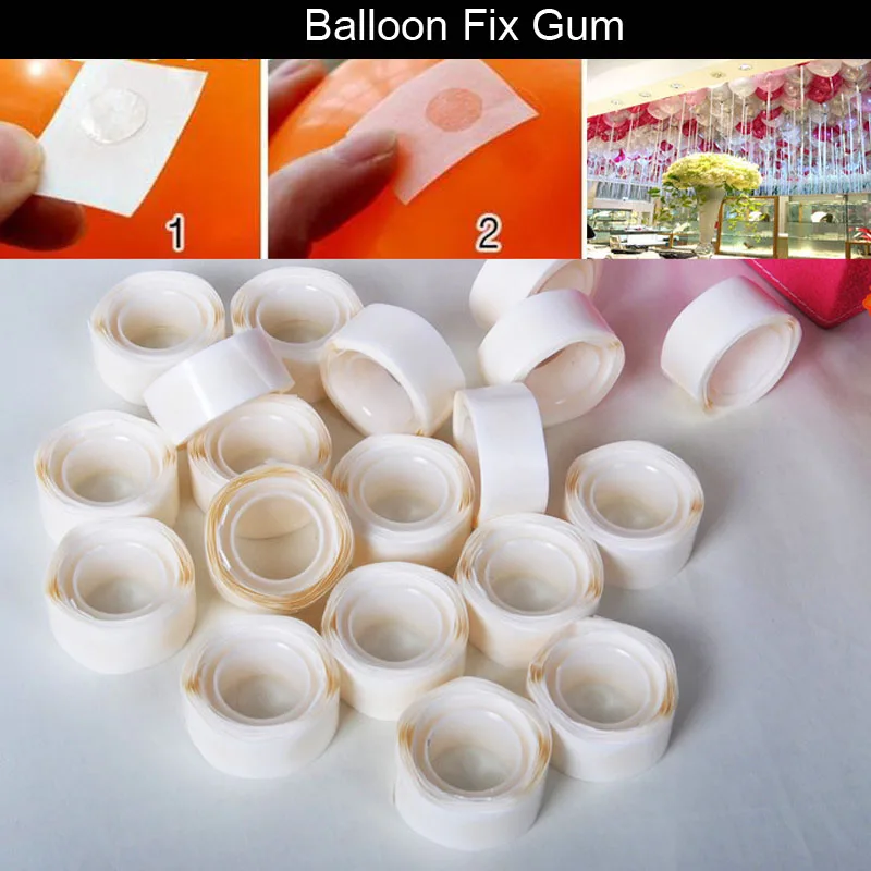 100 Dots Balloons Glue Dot Point Foil Latex Balloon Removable Stickers