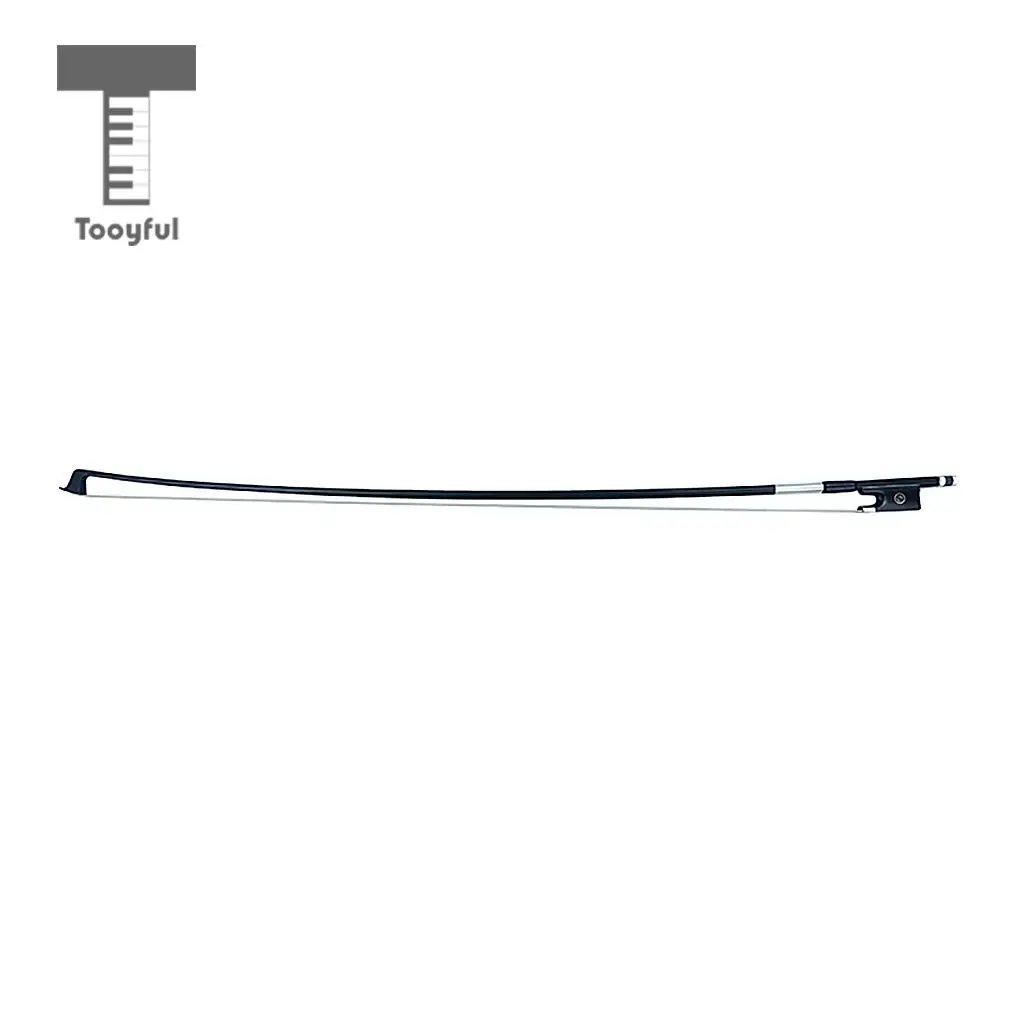 Black Carbon Fiber Violin Bow for 4/4 3/4 1/2 1/4 1/8 Violin Faddle #5