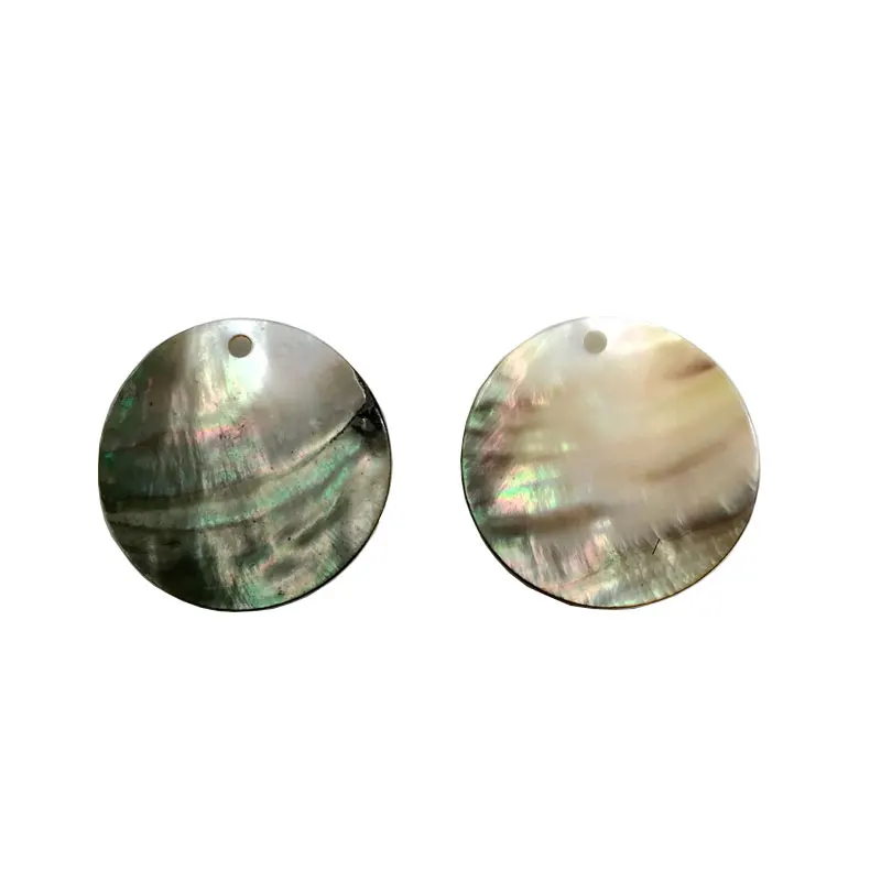 

30MM 30Pcs Round Shape Natural Black Sea Shell Stone Jewelry Beads