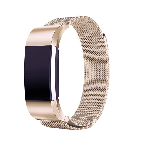 Metal Strap For Fitbit Charge 2 Band Milanese Loop Magnetic steel bracelet band for Fitbit charge2 Strap Smart watch Women Men - Цвет: beige