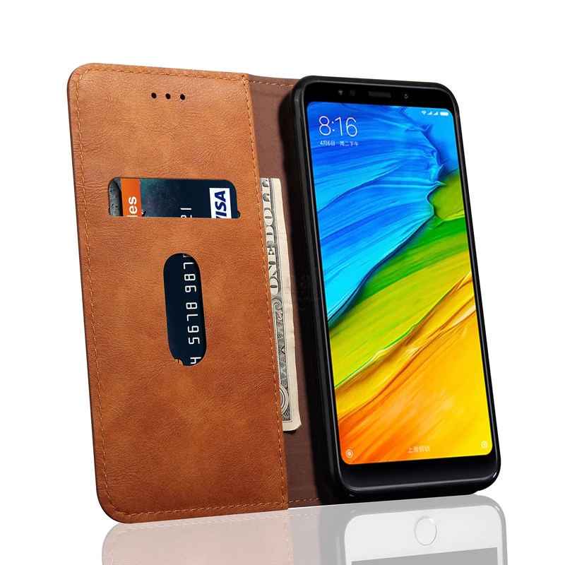 Luxury Retro Slim Leather Flip Cover For MI XiaoMi RedMI 5 plus Case Wallet Card Slot Stand Magnetic Book Cover Phone Cases Luxury Retro Slim Leather Flip Cover For MI XiaoMi RedMI 5 plus Case Wallet Card Slot Stand Magnetic Book Cover Phone Cases