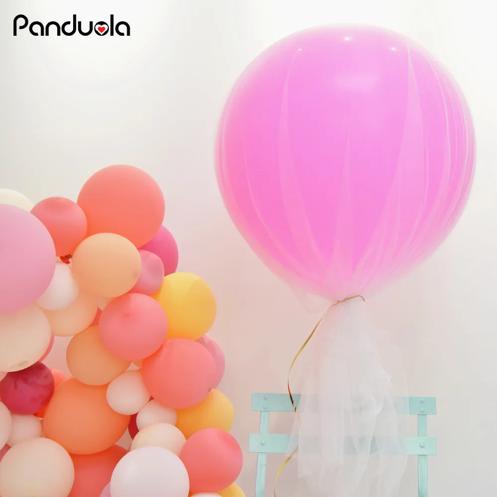 Украшения для девочек на день рождения, 36 дюймов, воздушный шар "Конфетти", тюль, круглые Гигантские Воздушные шары на год, вечерние украшения на день рождения