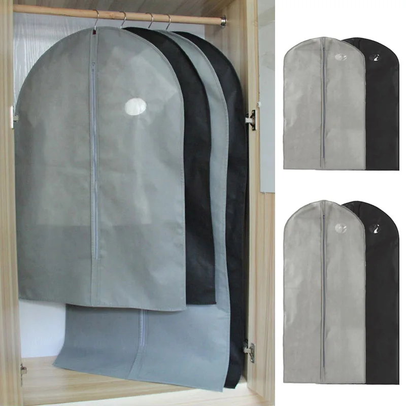 

Dust-proof Dress Clothes Cover Case Suit Dress Garment Bag Storage Protector Useful Coat Garment Cover Home Zipper Protector