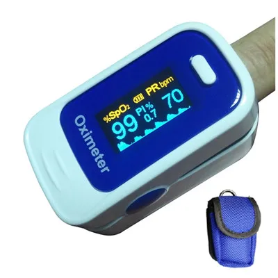 M160B BT blue bag Android iOS Bluetooth 4,0 пальцевой Пульсоксиметр домашний Оксиметр Пульсоксиметр измеритель пульса CE OLED - Цвет: M160B BT blue bag