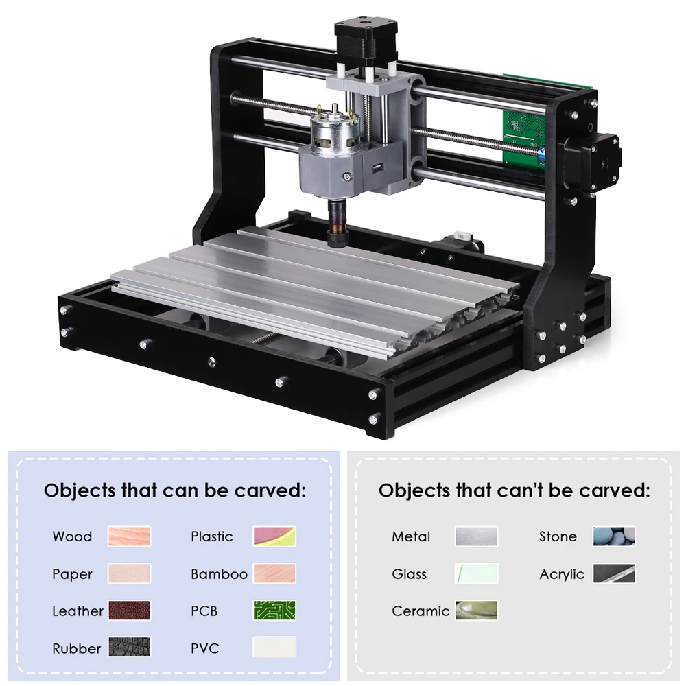 Лазерный гравер CNC3018 PRO DIY ЧПУ гравировальный станок GRBL управление 3 оси для PCB ПВХ пластик акрил резьба по дереву фрезерование