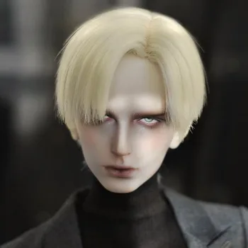 

Bybrana 1/3 1/4 short straight boy Golden hair BJD wig for dolls