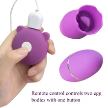 2019 New USB charging for licking eggs Vibrating Egg Vagina 10 Frequency Vibration Egg Jumping Sex Toys for Woman Male Masturbat