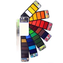 Conjunto contínuo portátil superior da pintura da aguarela para fontes da arte