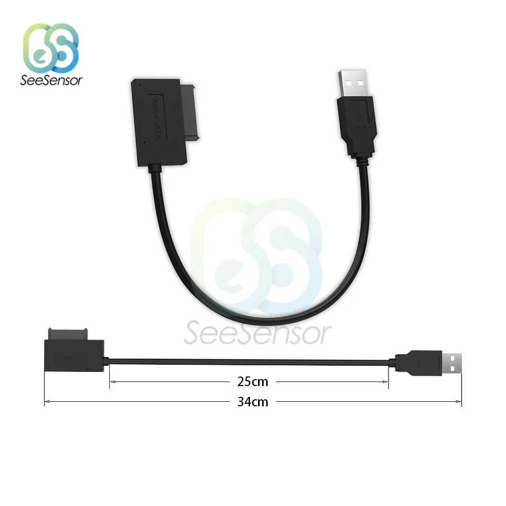 USB 2 0 к 13Pin SATA адаптер для жесткого диска кабельный разъем ноутбука CD DVD Оптический