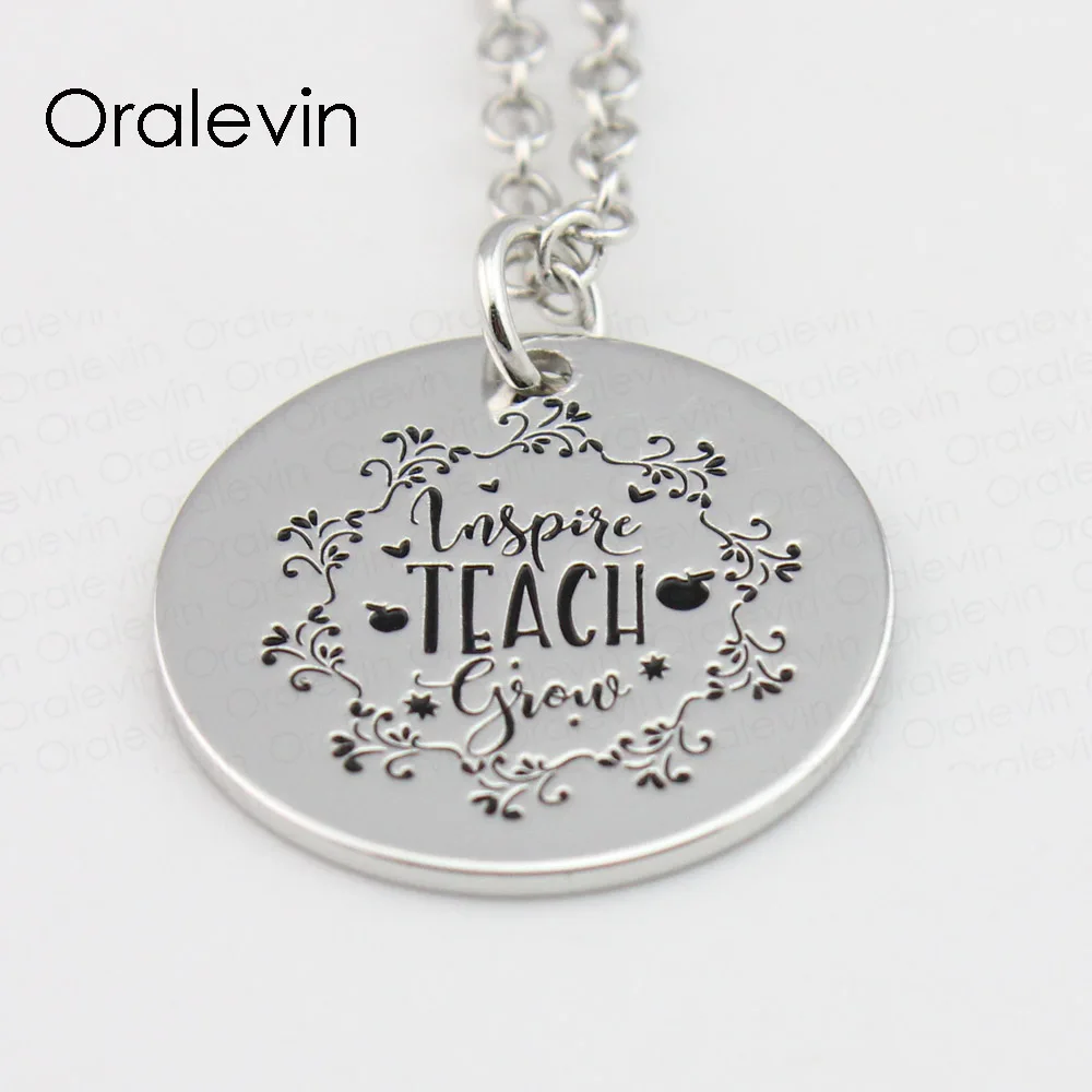 INSPIRE TEACH GROW Pendant Charms 