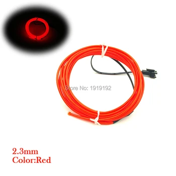 

Powered By DC-5V With 2.3mm 5Meters EL Wire Tube Rope Battery Powered Flexible Neon Cold Light Car Party Wedding Decoration