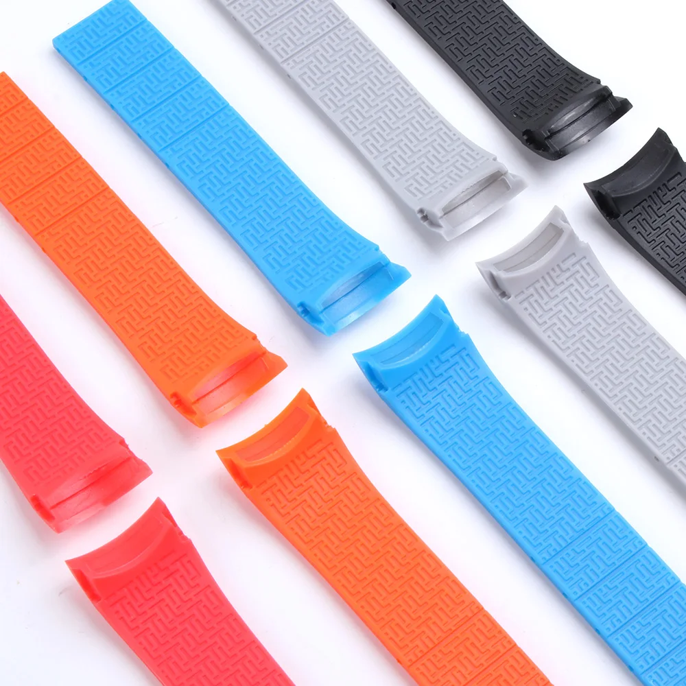 Sports Silicone Rubber Watch Band 22mm 23mm 24mm for 1853 COUTURIER T035207 T035 Watchband Strap Wrist 5