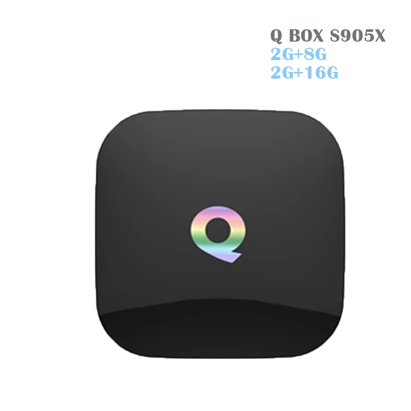 

newest Q Box Android 6.0 Smart TV BOX Amlogic S905X 64bits Gigabit LAN WiFi BT4.0 H.265 Full Loaded Set Top Box 2GB/16GB media