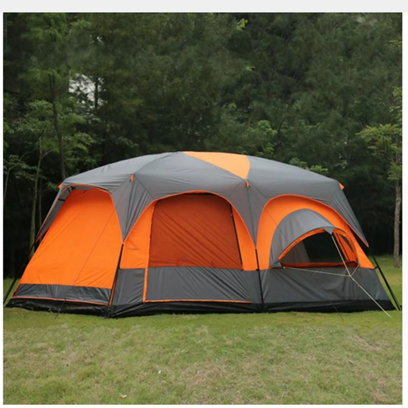 Luxury Ultralarge High Quality One Hall Two Bedrooms 6 8 10 12 Outdoor Camping Tent 215cm Height Waterproof Party Family Tent Luxury Ultralarge High Quality One Hall Two Bedrooms 6 8 10 12 Outdoor Camping Tent 215cm Height Waterproof Party Family Tent