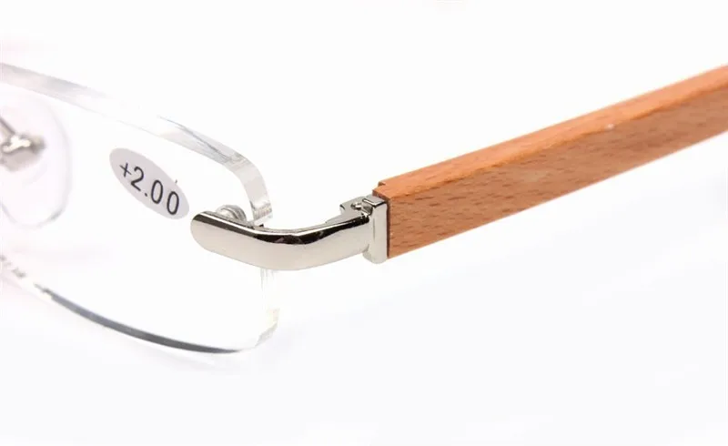 Новые мужские и женские модные деревянные бесконтактная оптическая рамка очки рамка бамбуковые очки для чтения с диоптриями+ 1,00,+ 1,50,+ 2,00,+ 2,50,+ 3,00,+ 3,50