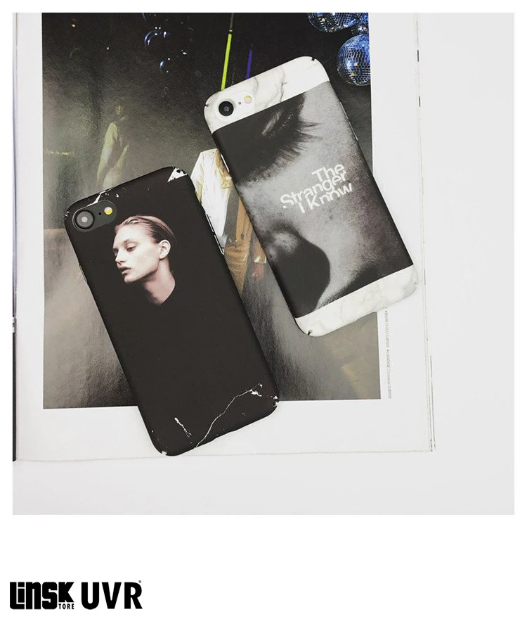 

Simple Occident Style Portraits Marble Matte PC Phone Case For iphone 6 6S 7 8 plus X XS MAX XR Luminous Case Coque Fundas