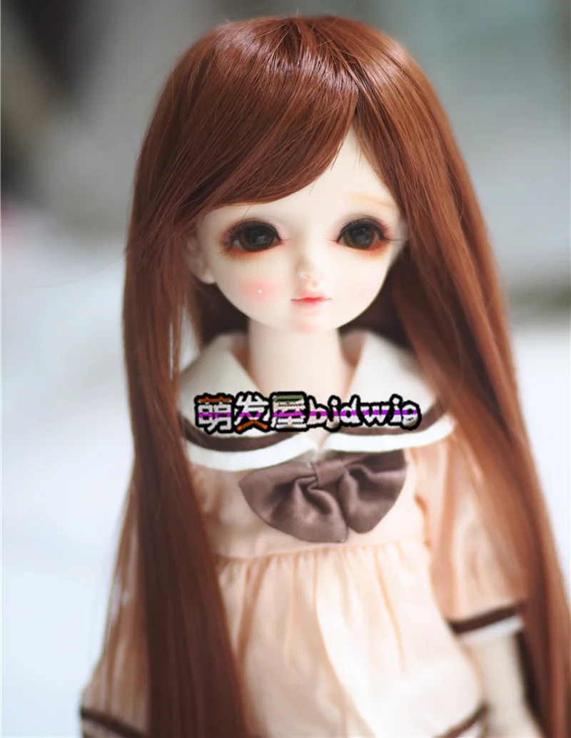 1/3 1/4 1/6 Bjd SD парик куклы высокая температура провод коричневый модный прямой BJD