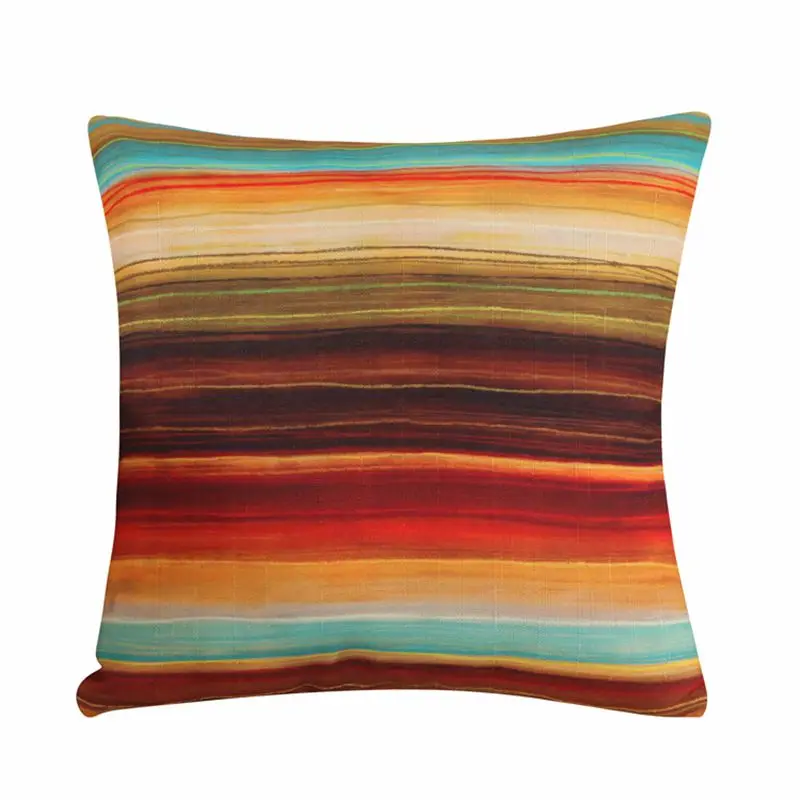 

National Style Geometric Decorative Throw Pillow Case Polyester Linen Cushion Cover Creative Decoration For Sofa Car Covers