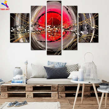 

5PCS Thick Texture Hand Painted Modern Abstract Oil Painting on Canvas Wall Art Gift No Frame for Living Room Decoration JYJZ042