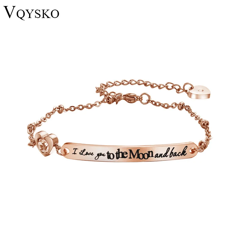 

Best Friend Bracelet & Bangle For Women Rose Stainless Steel Custom Letter Heart AAA Cubic Zirconia Freiendship Jewelry Gift