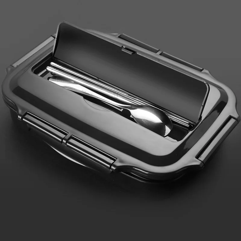 Baratos Lonchera de acero inoxidable de calidad con compartimentos portatil Bento contenedor de alimentos con vajilla