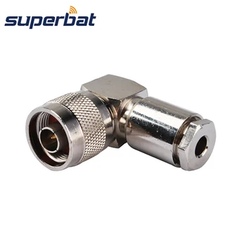 

Superbat N Type Plug Male Right Angle Clamp RF Coaxial Connector for Cable LMR195 RG58 RG142 RG400