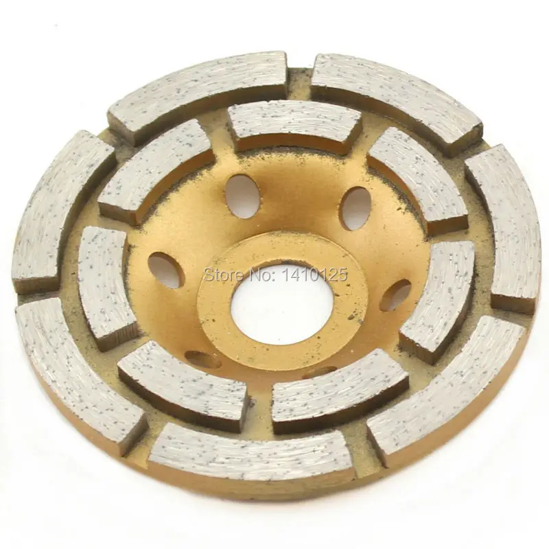 

4" inch 100mm Double Row Diamond Grinding Cup Wheel Disc Arbor 3/4"-5/8" Abrasive Block for Grinder Concrete Brick Masonry Stone