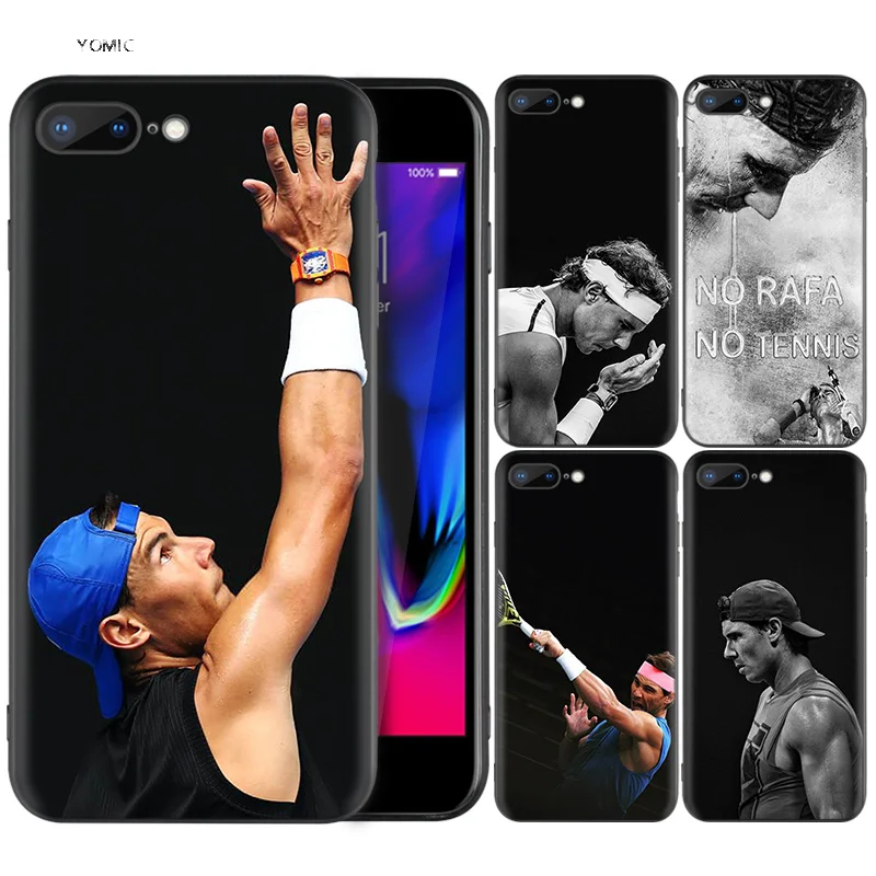 

Silicone Case Shell Coque for iPhone 7 8 6 6S Plus X XS MAX XR 5C 5 5S SE 7Plus 8Plus 7+ 8+ Rafael Nadal